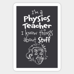 Physics Teacher-white Magnet